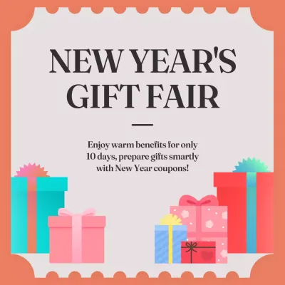 Coral Retro Gift Promotion Instagram Post