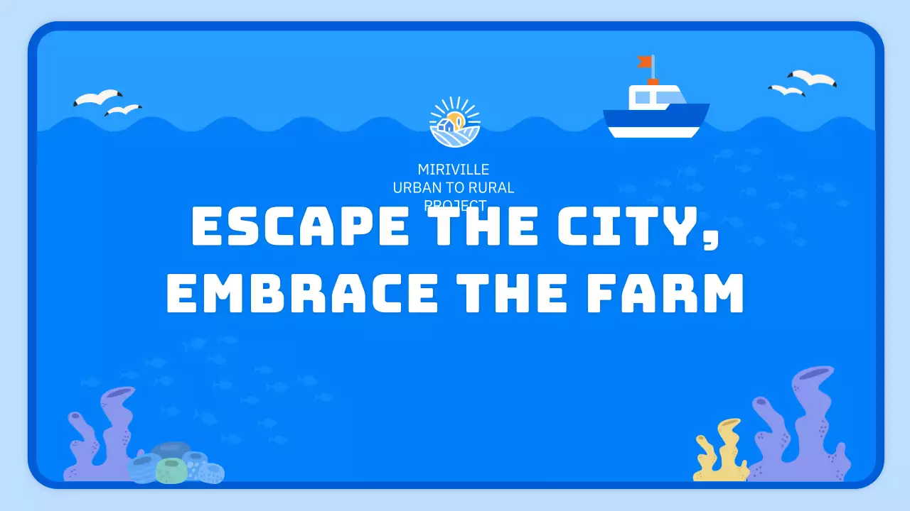 Light blue cute toy-style farming village business proposal