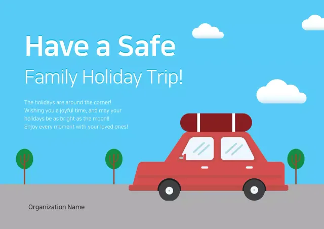 Red Simple Holiday Announcement Poster