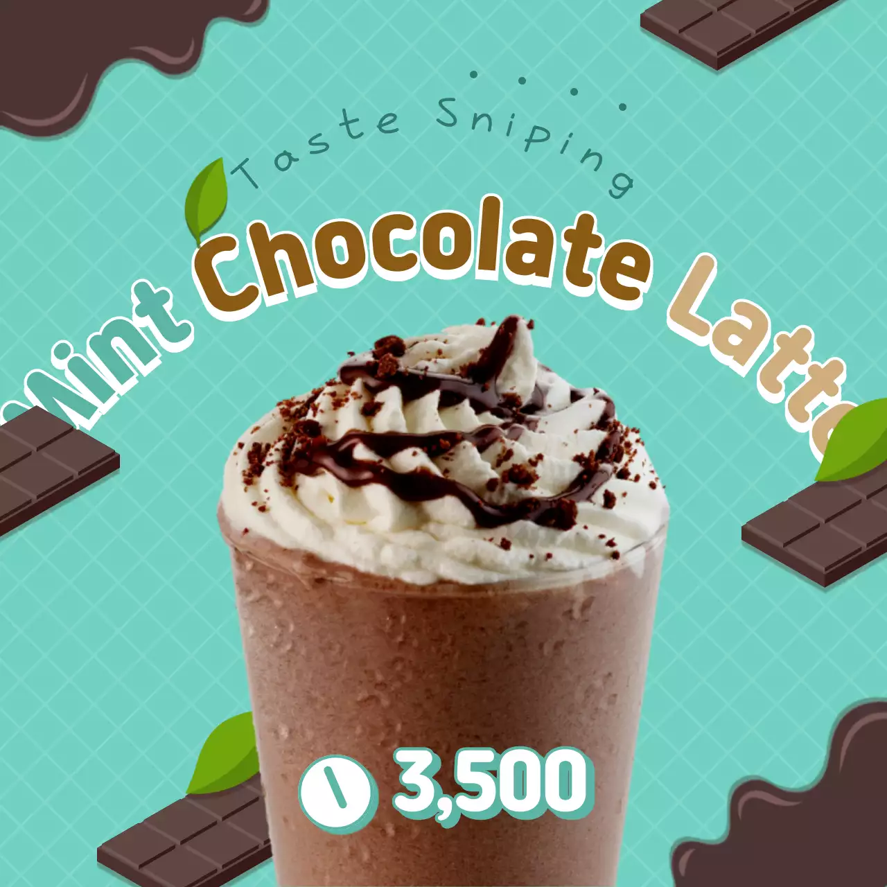 Mint Trendy Latte Promotion Social Media Post