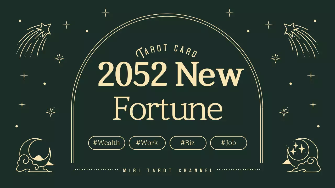 green and yellow new year fortune tarot cards