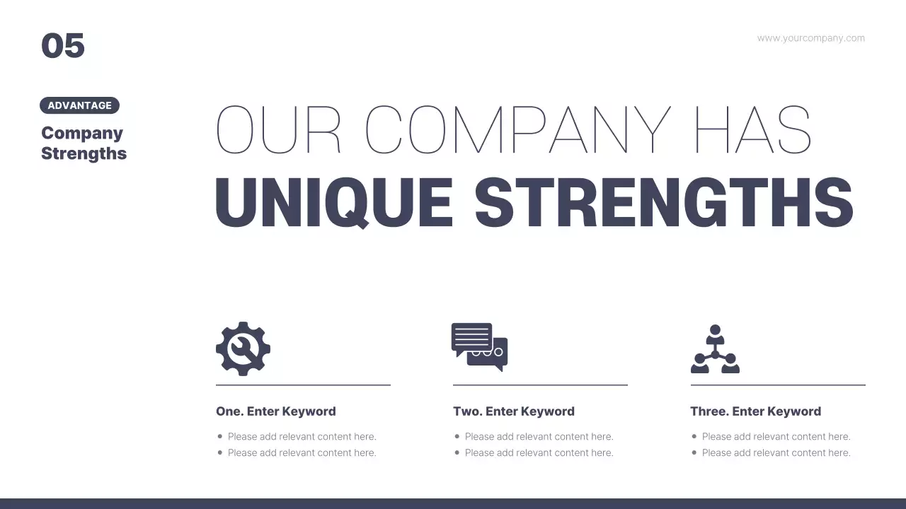 남색과 베이지색의 심플한 비즈니스 제안서