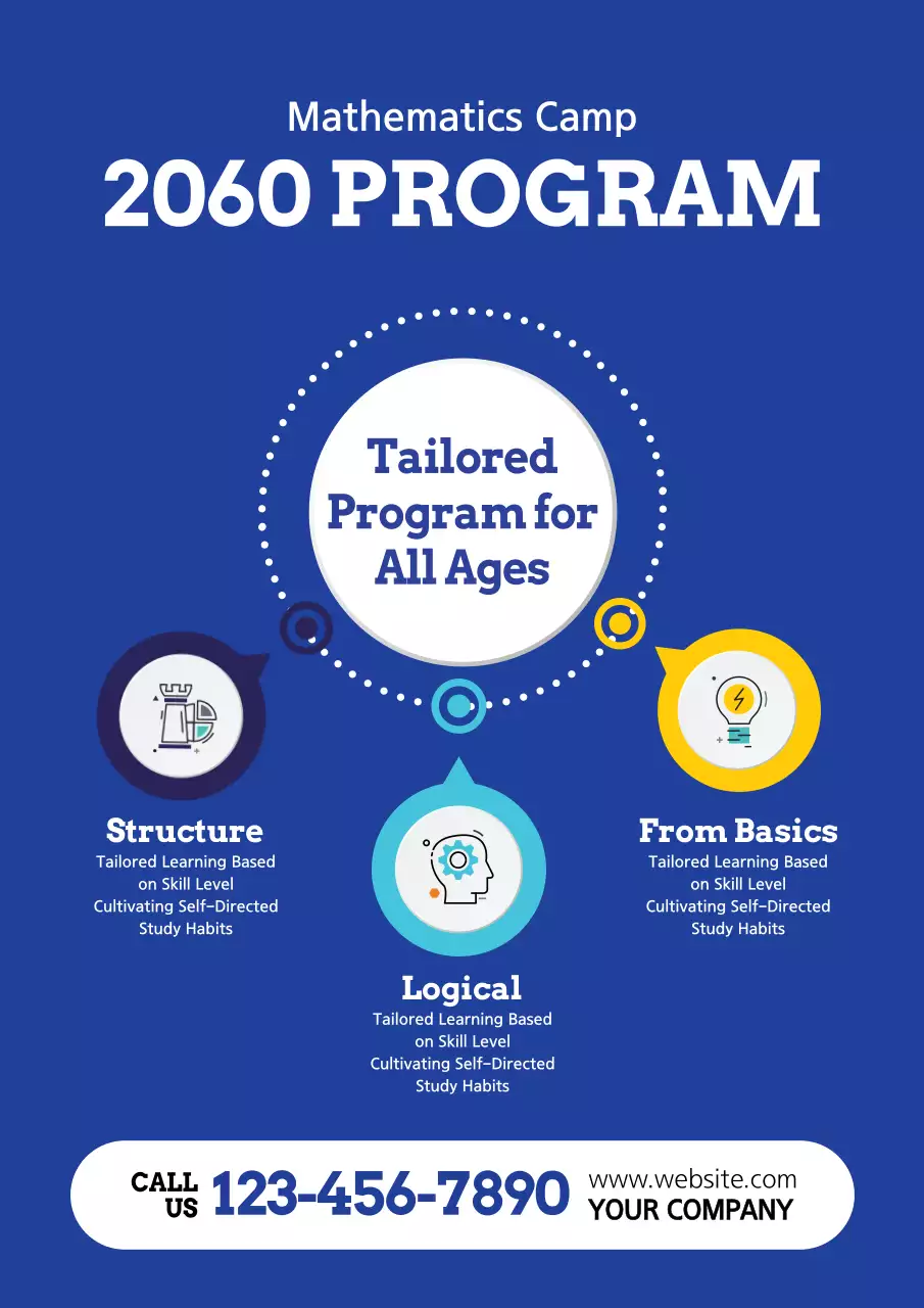 Blue Modern Mathematics Promotion Poster