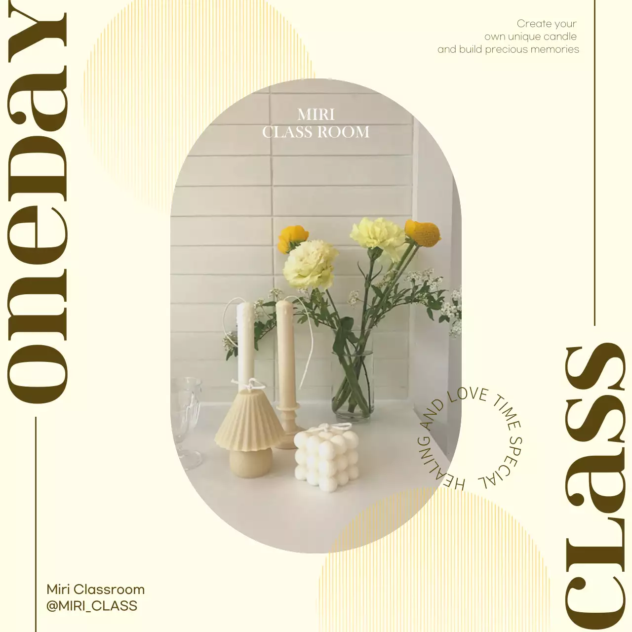 Beige Minimal Candle Class Invitation Instagram Post