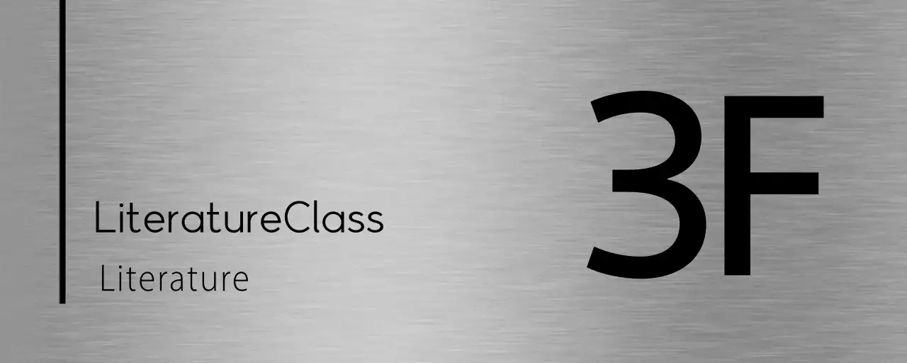 A simple placeholder with black school floor name text and lines.