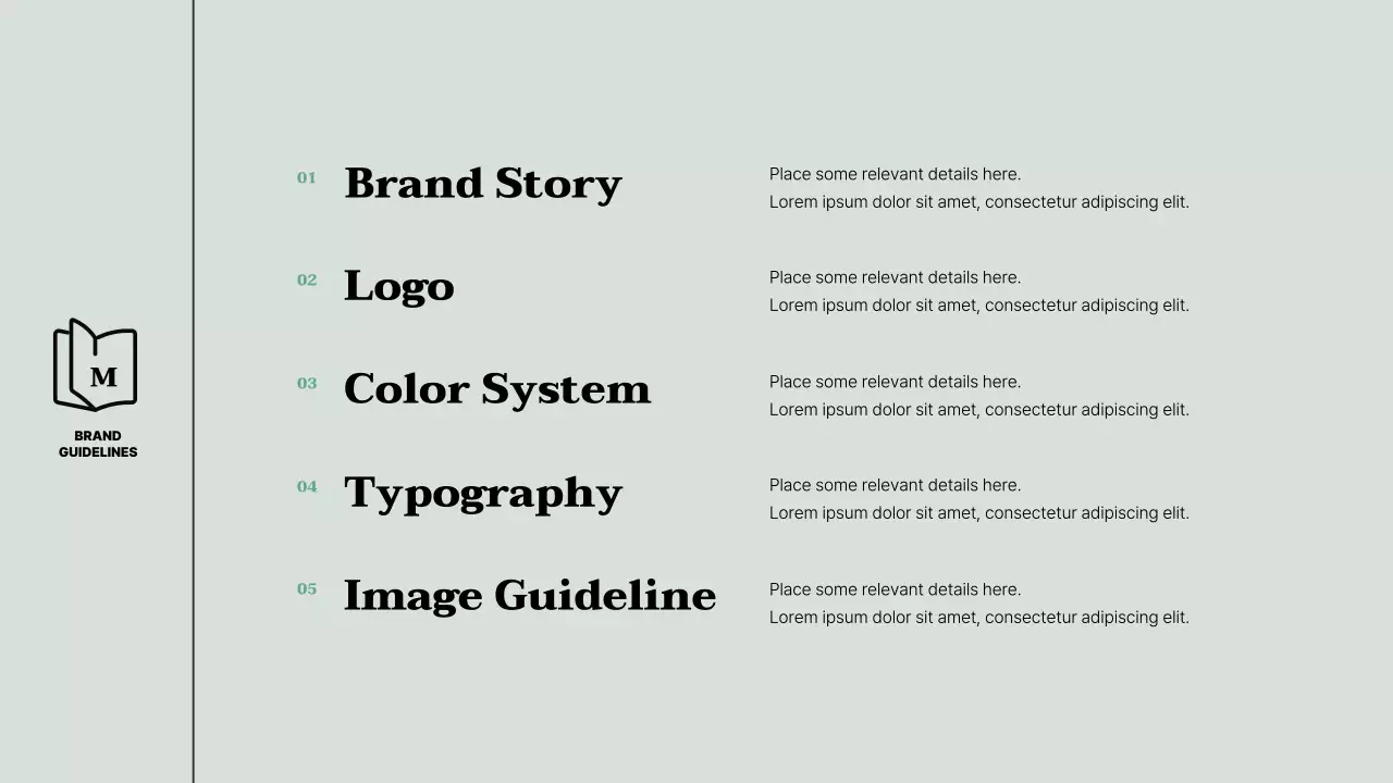 Green, clean brand identity guidelines