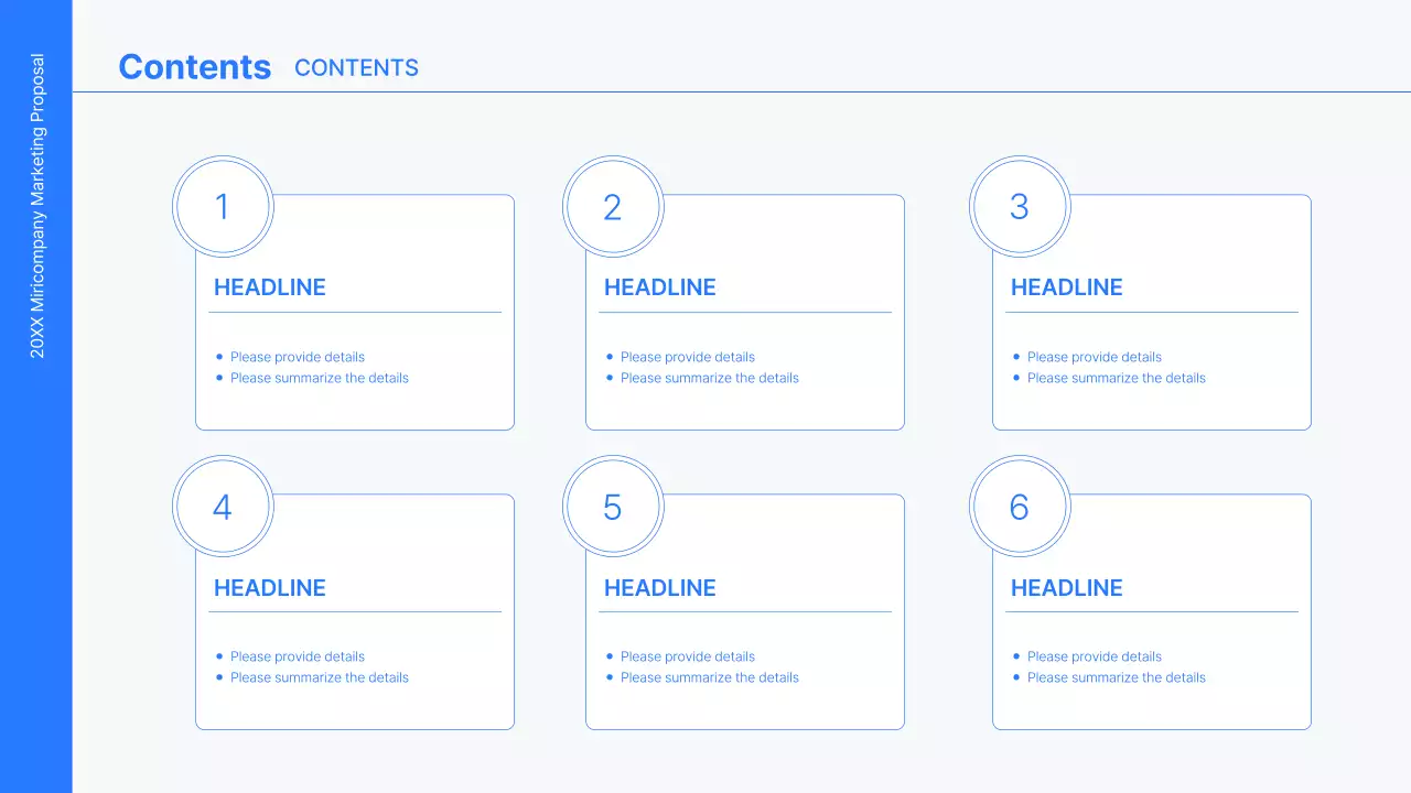 Business concept kit with blue, minimalist and simple lines