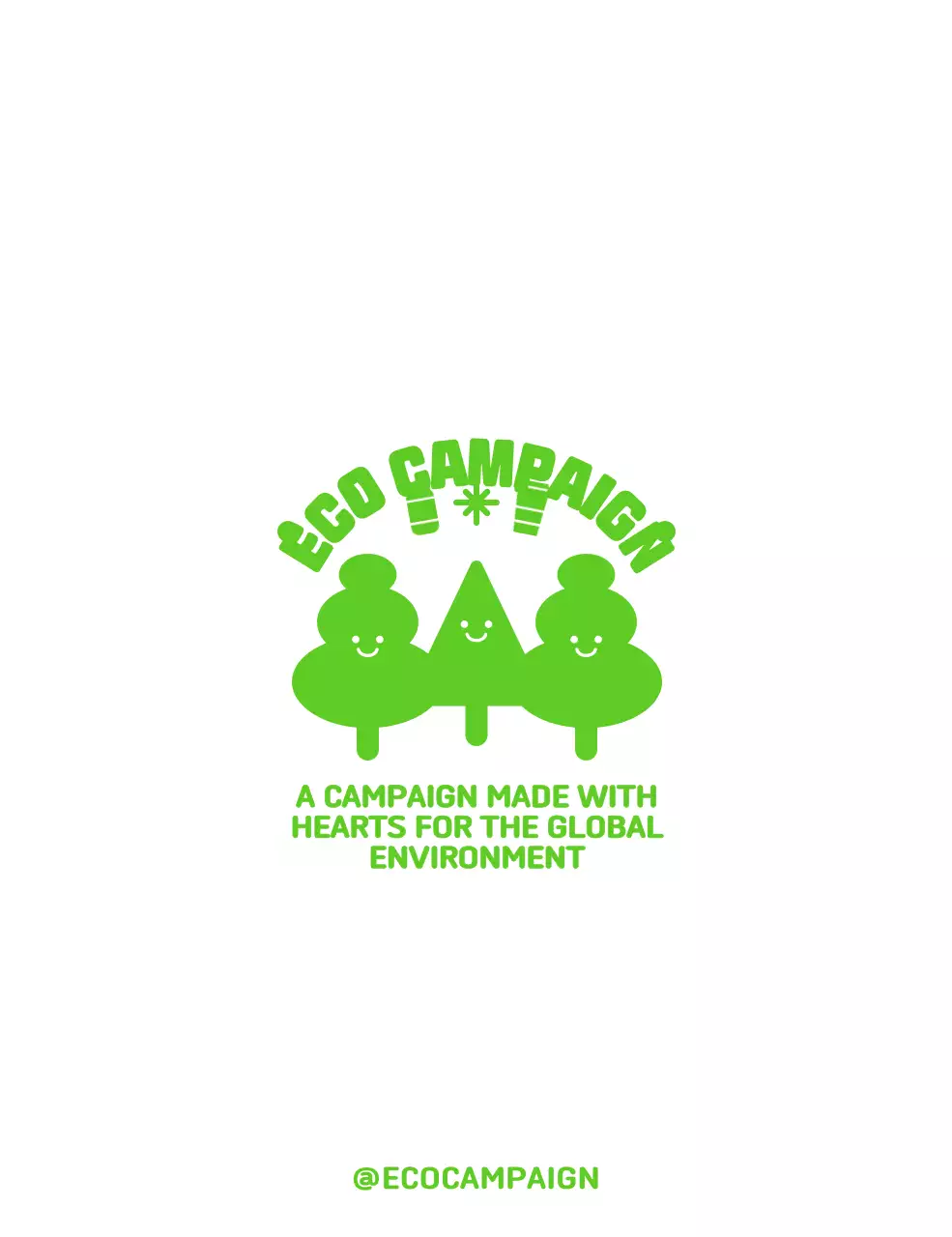 Dê estilo à sua campanha ecológica com personagens de madeira e combinações de texto fofas