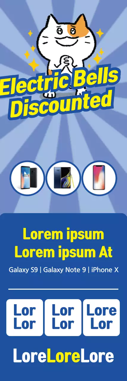 Banner promocional de smartphone moderno azul