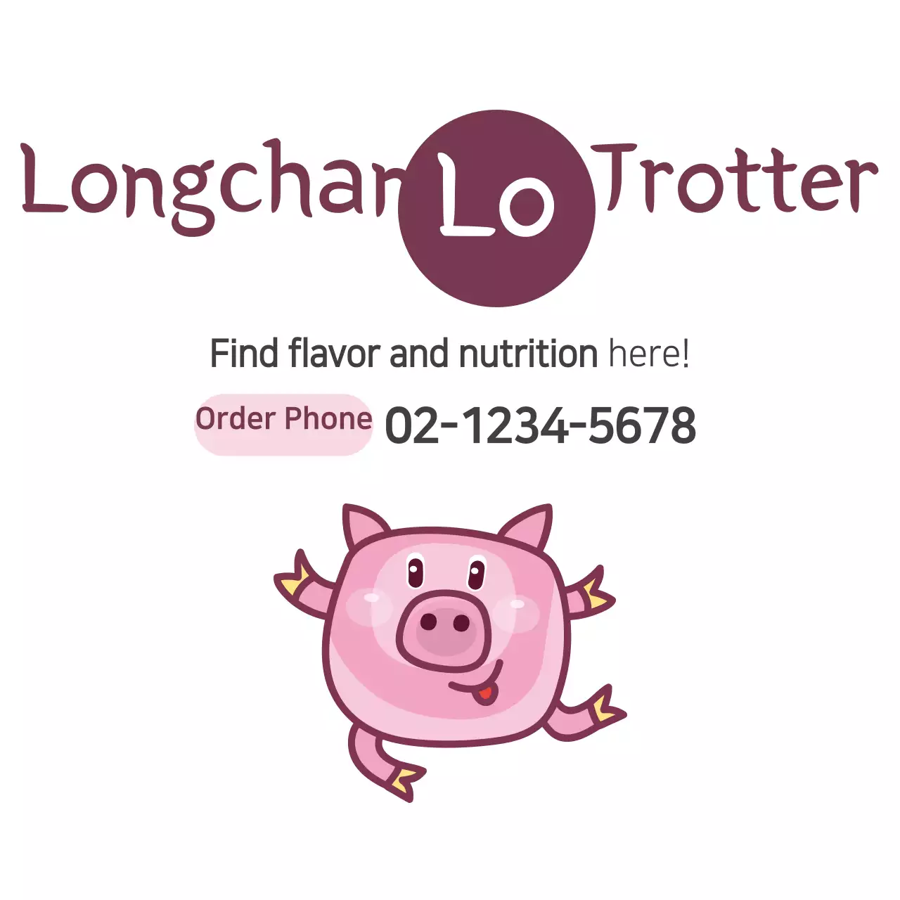 Spanduk Iklan Makanan Lucu Berwarna Pink