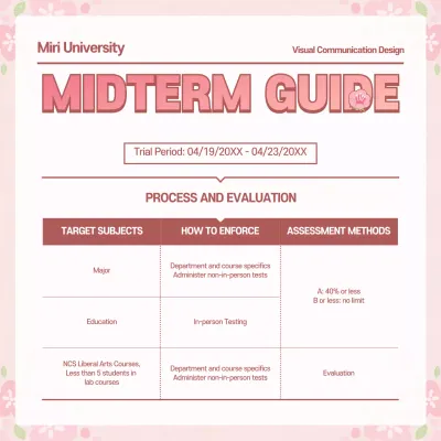 Pink Elegant Midterm Guide Social Media Post