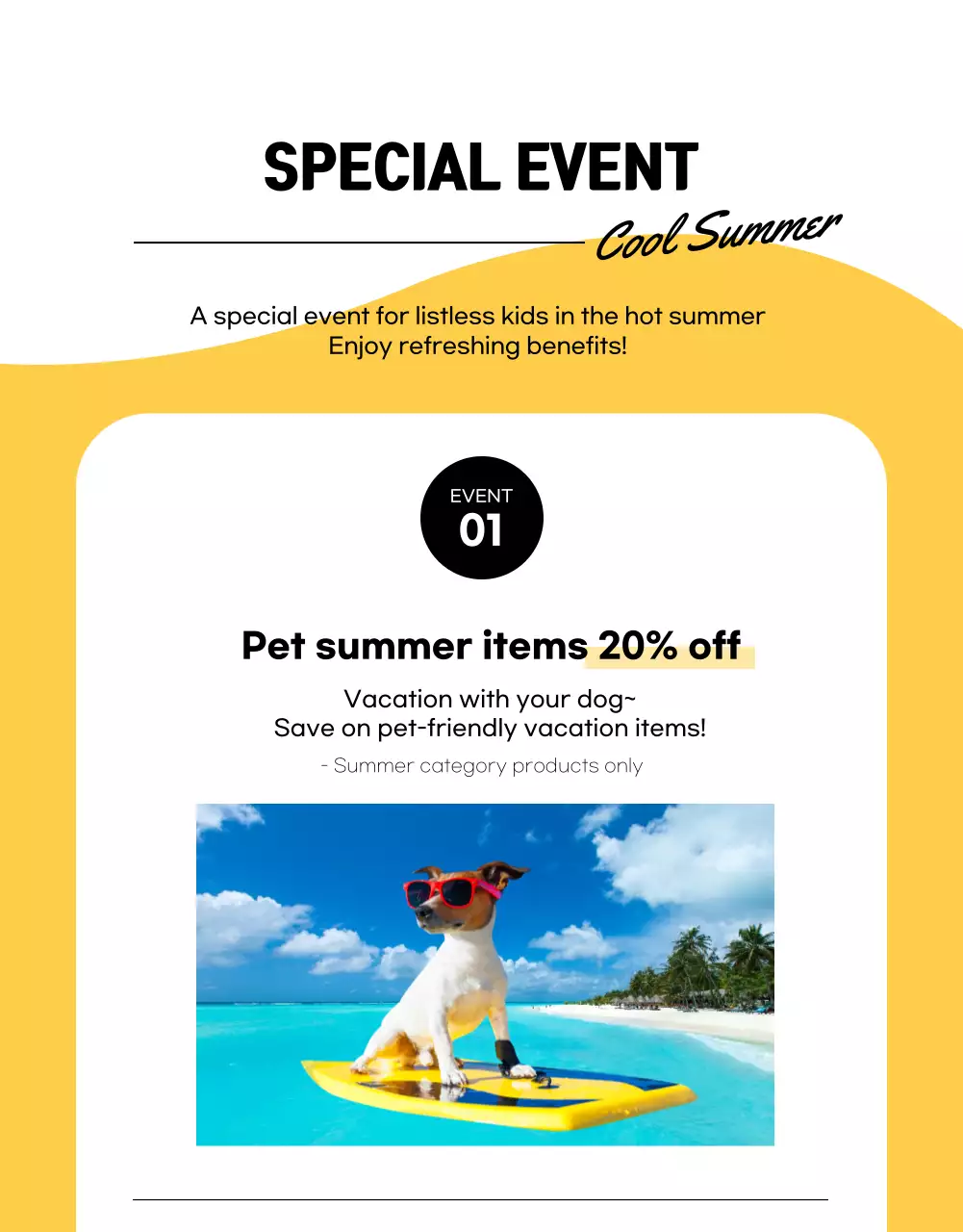 Yellow Trendy Pet Promotion Poster