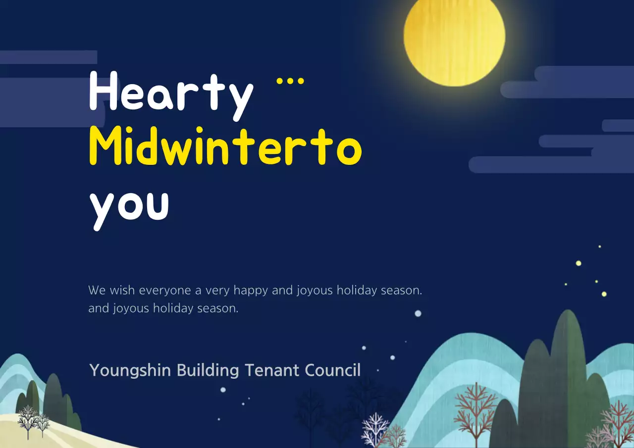 Poster thiệp chúc mừng ngày lễ thanh lịch màu xanh navy