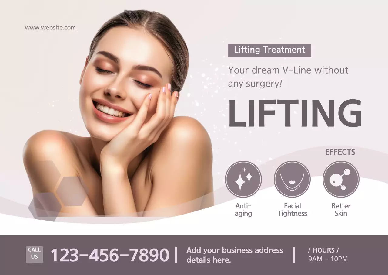 Beige Modern Beauty Promotion Poster