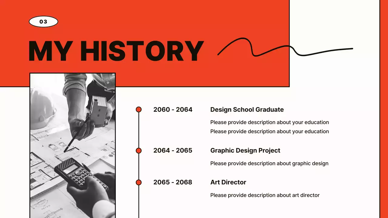레드 미니멀 개인 프리젠테이션