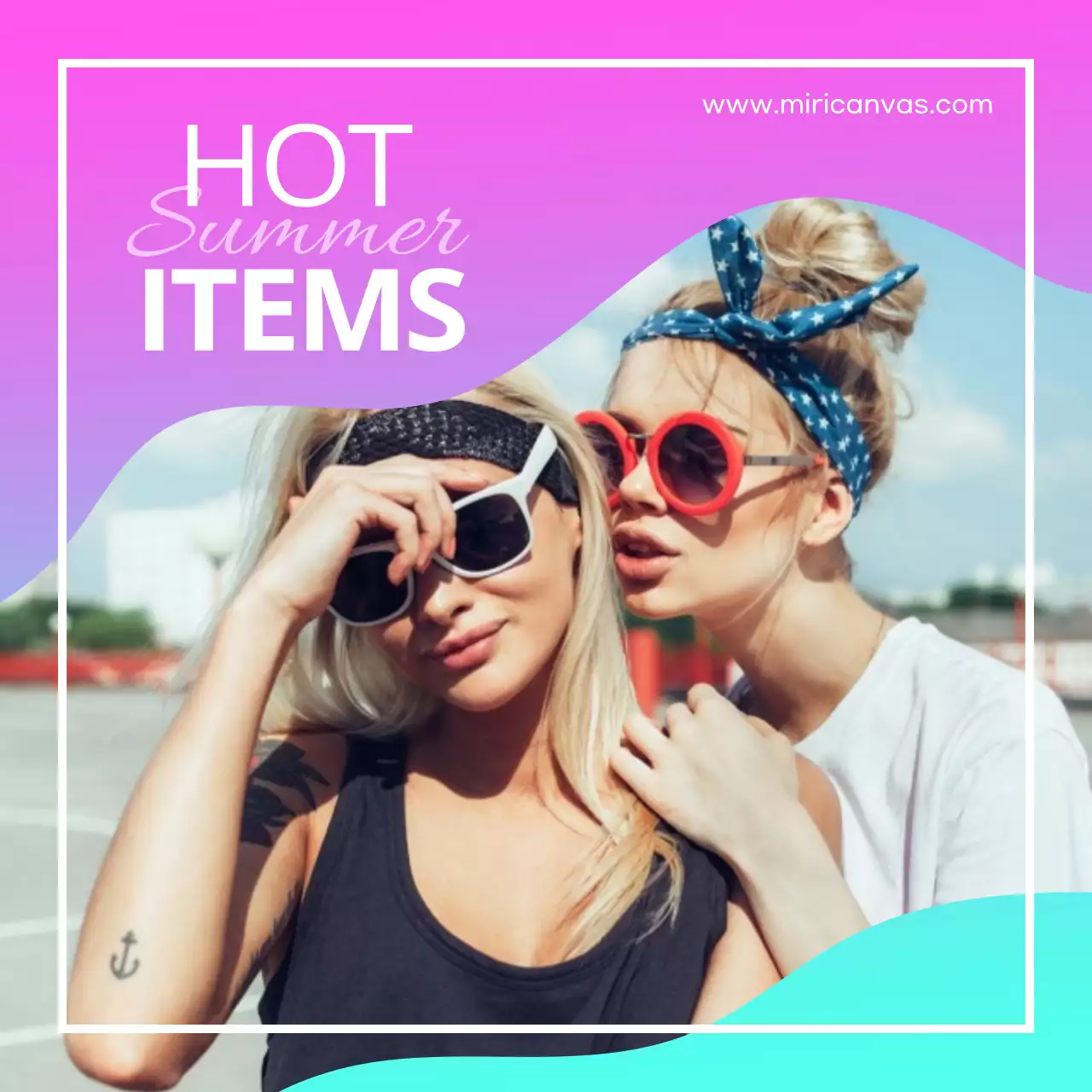 Pink Trendy Summer Promotion Social Media Post