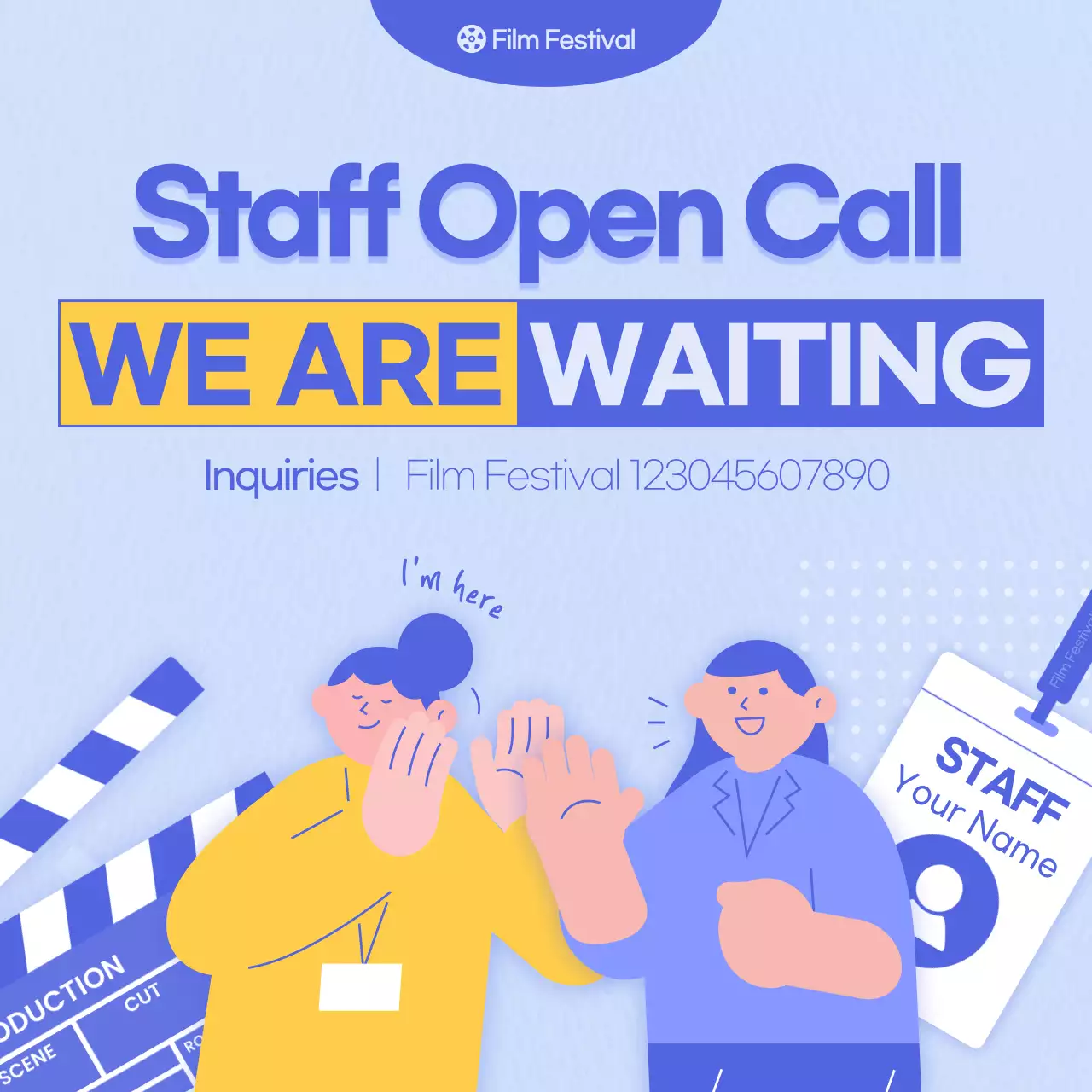 Carrossel do Instagram de recrutamento da Blue Modern Film