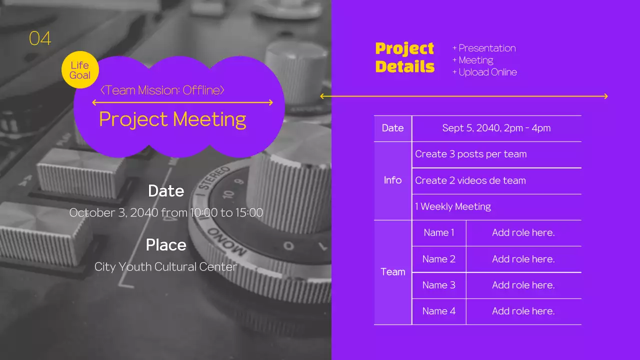 Purple Modern Volunteer Report Presentation
