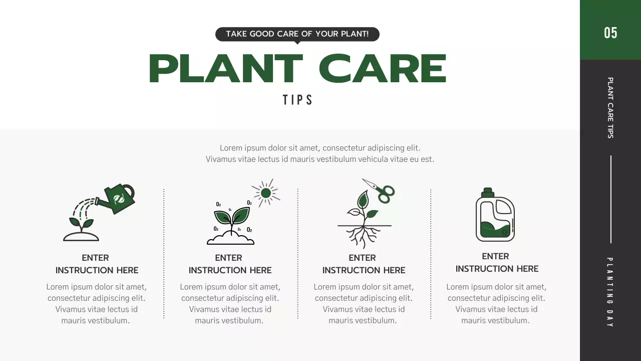 초록색상에 식물을 활용한 깔끔한 식목일 프로그램 안내서