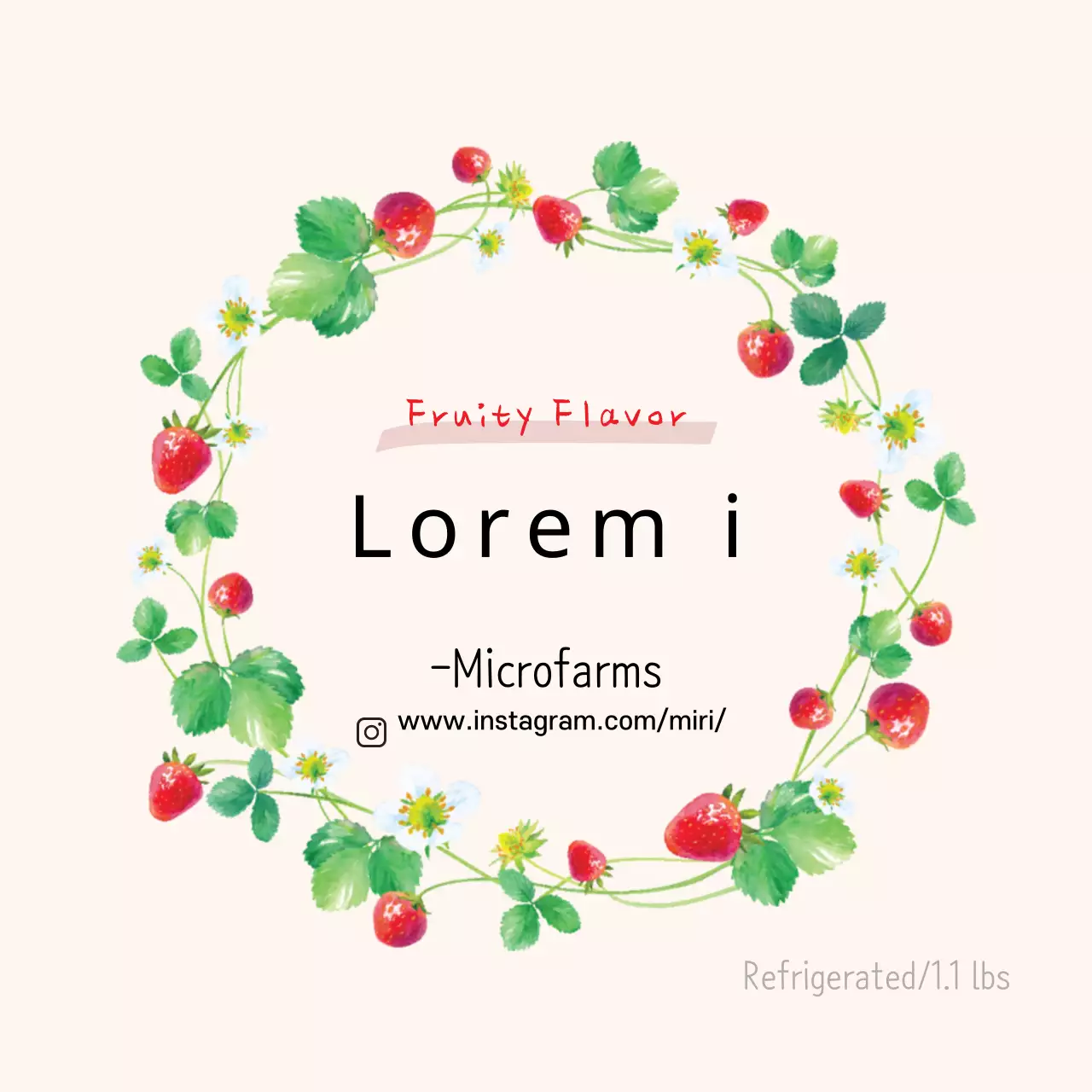 Azul morango caseiro bege