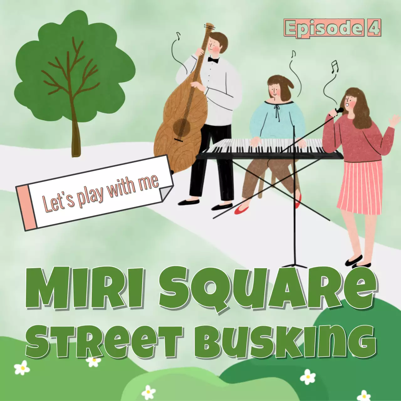 Green Retro Music Event Social Media Post