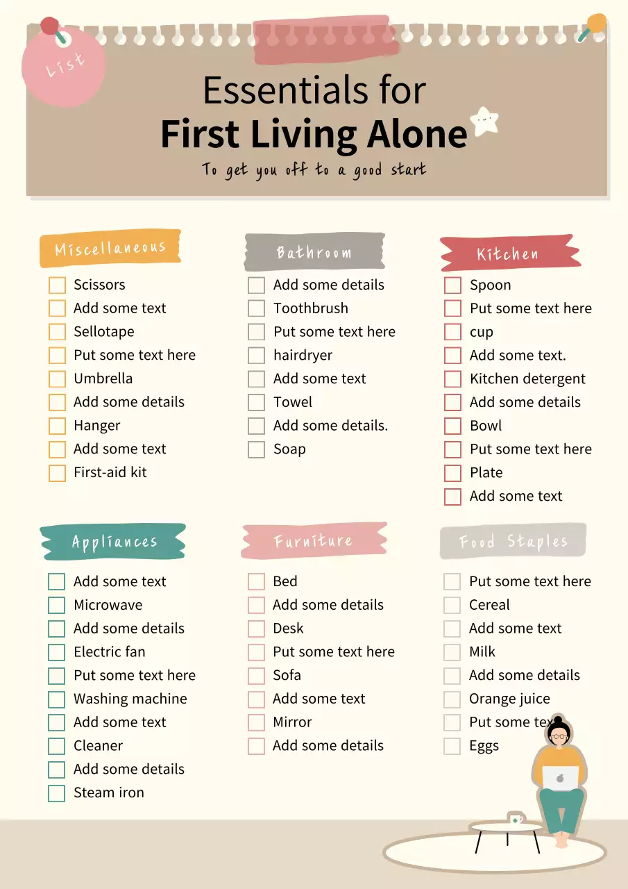 A colorful, adorable, diary-like list of homesteading essentials