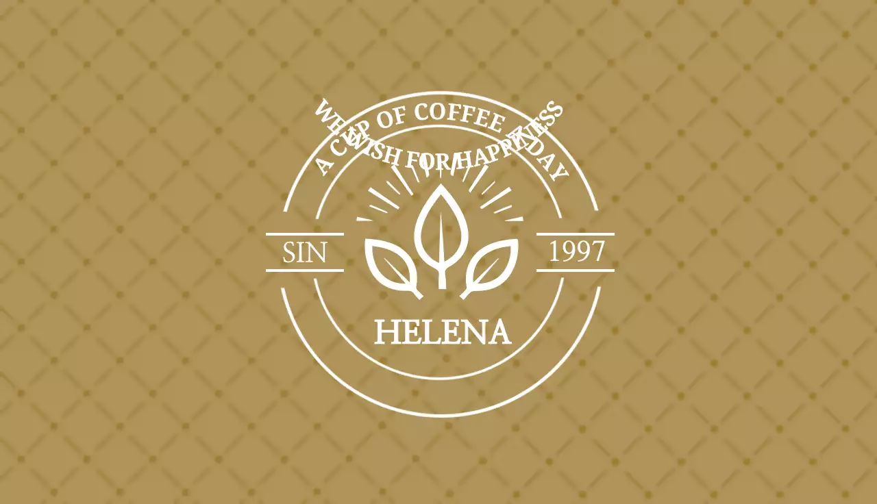 Beige Elegant Cafe Menu Business Card