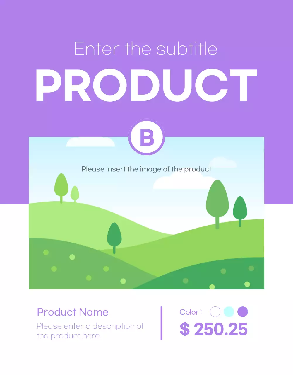 Purple Modern Product Promotion Poster