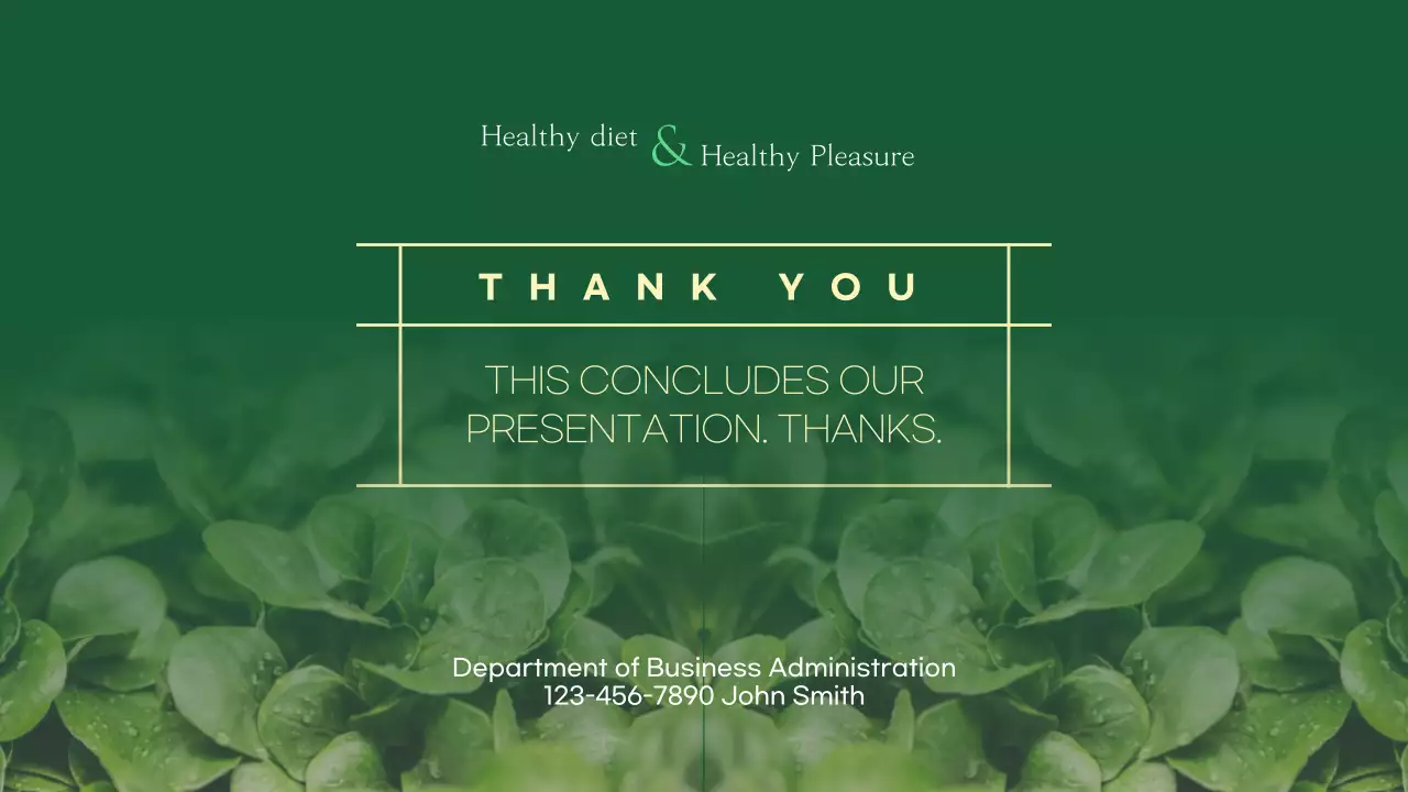 Green Trendy Diet Planner Presentation