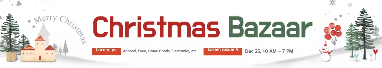 Banner vermelho tradicional de evento de Natal