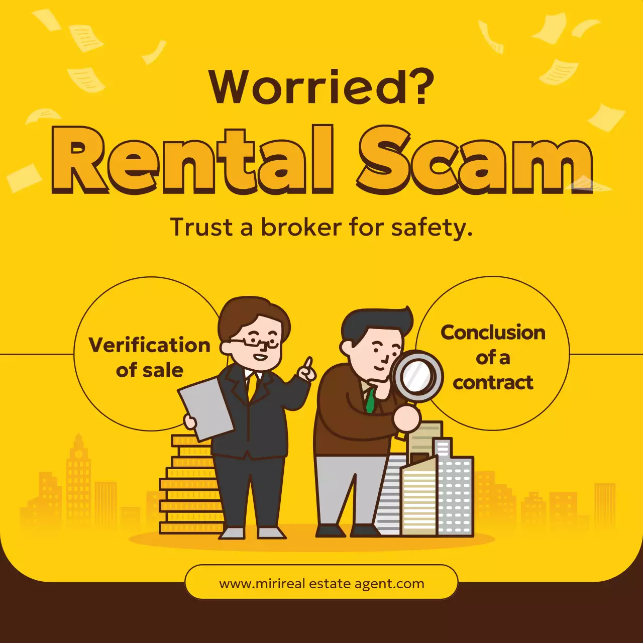 Yellow Retro Rental Advertisement Social Media Post