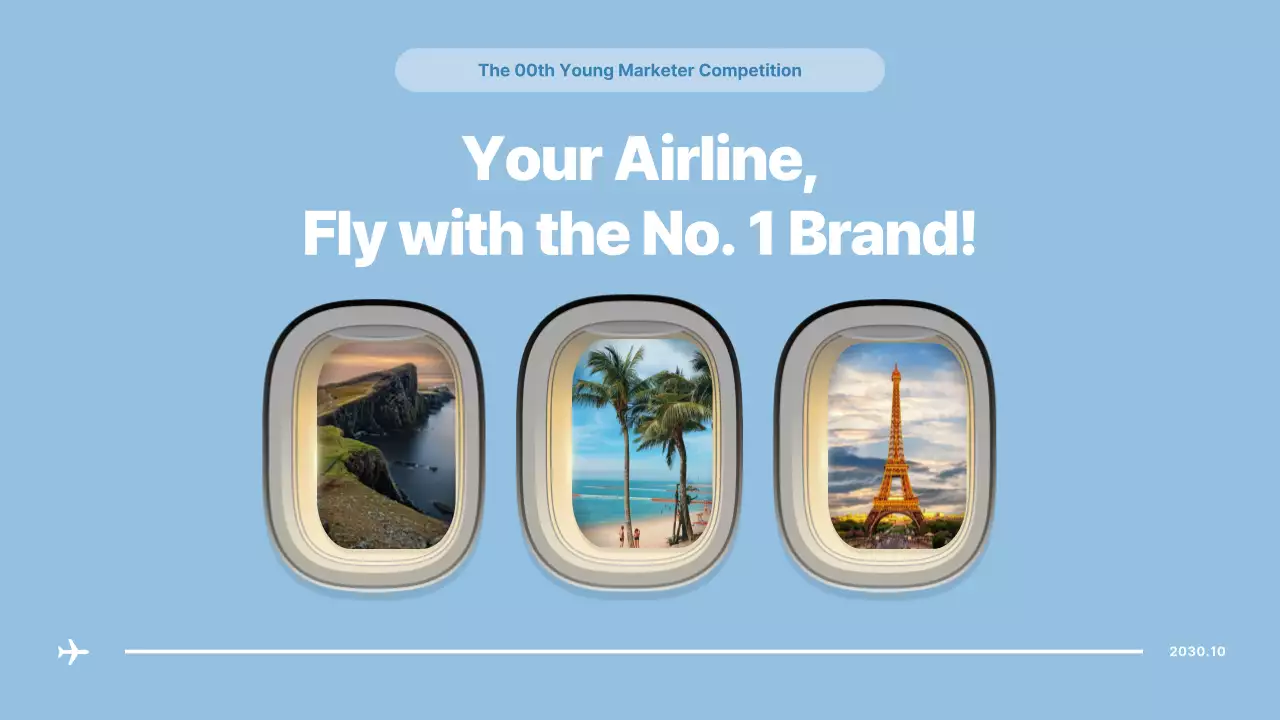 Blue Modern Airline Presentation