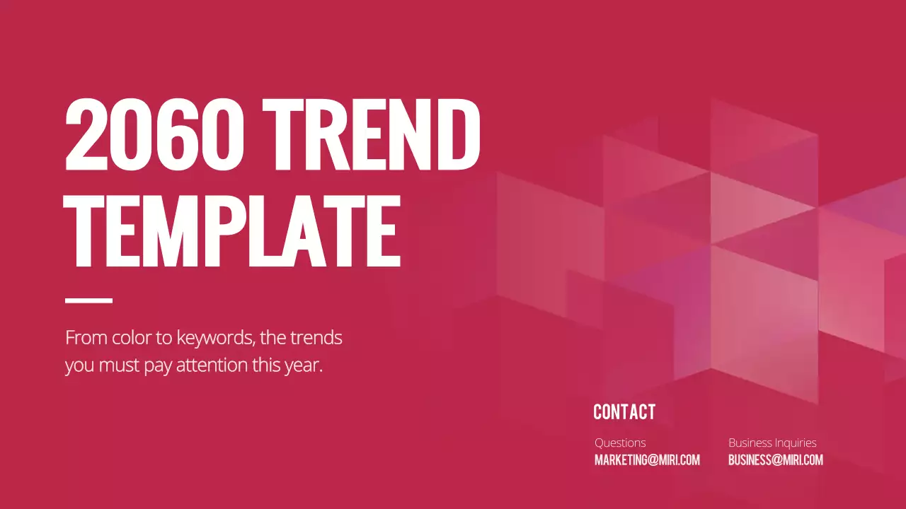 Simple magenta and pink color trend forecast plan for this year