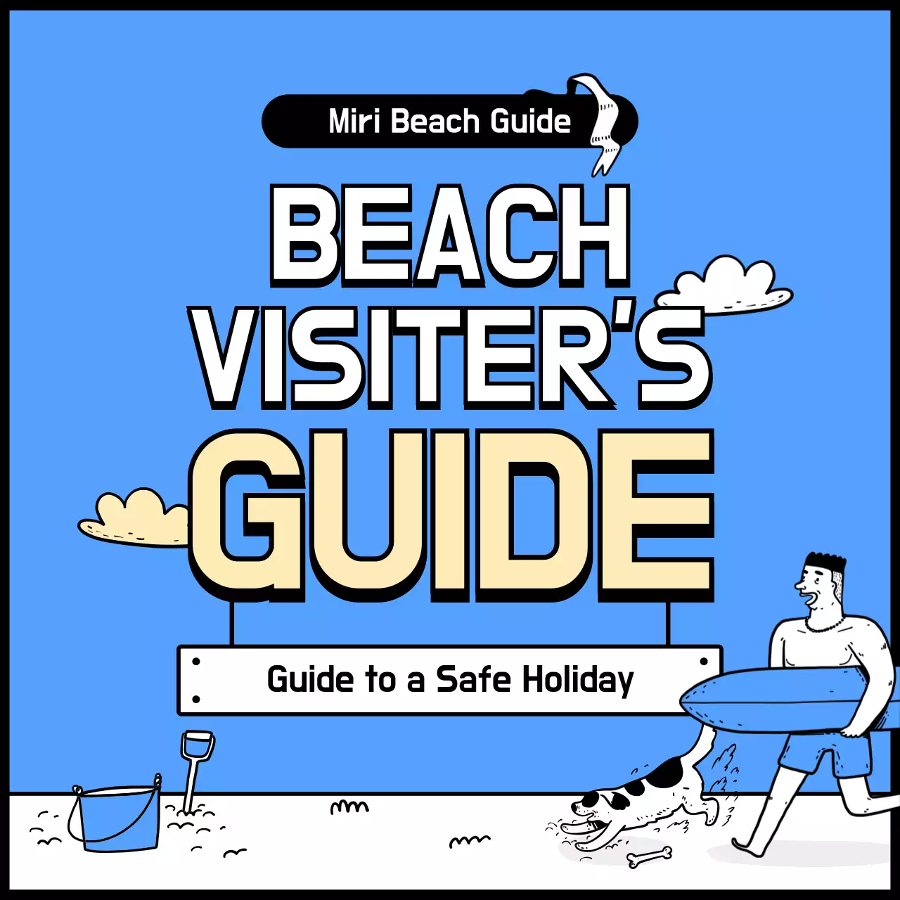 Blue Modern Beach Guide Instagram Carousel