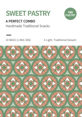 Green Traditional Pastry Promotion Poster