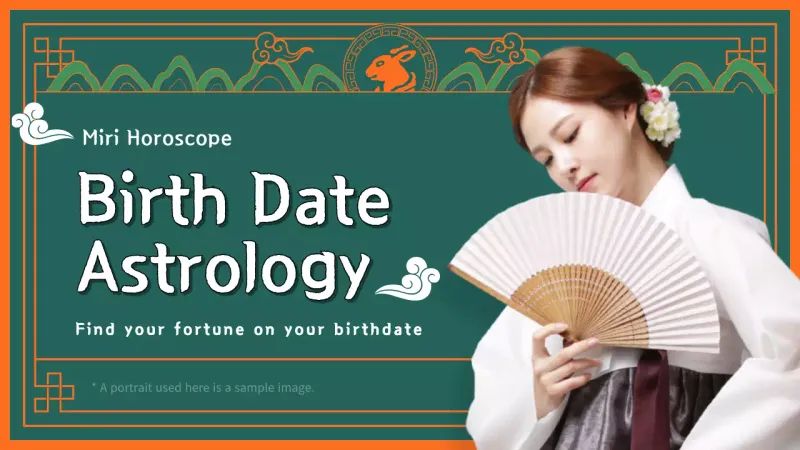 Hijau beraneka warna Horoskop Tahun Baru tradisional yang intens