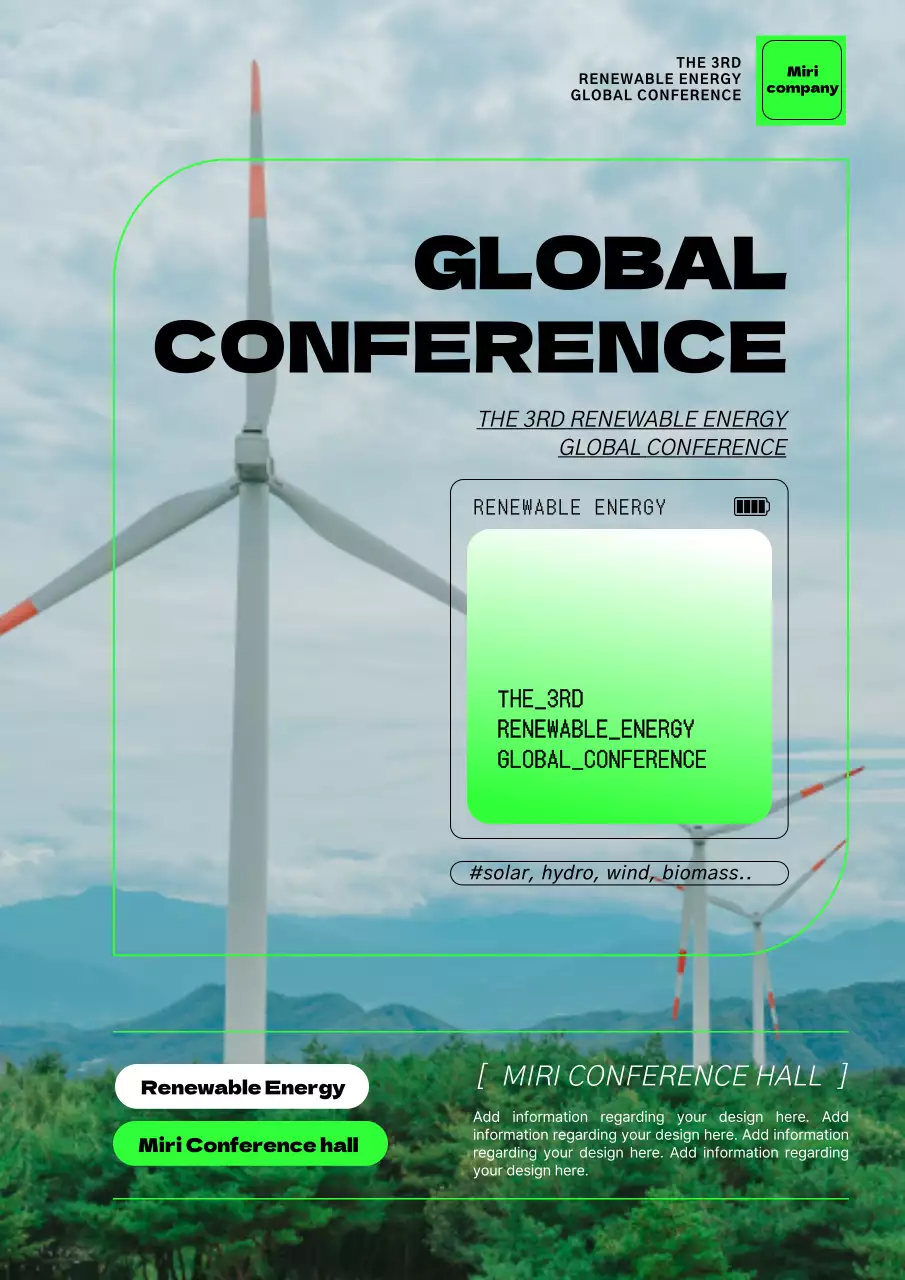 Corporate PR Conference with a Green Modern Concept