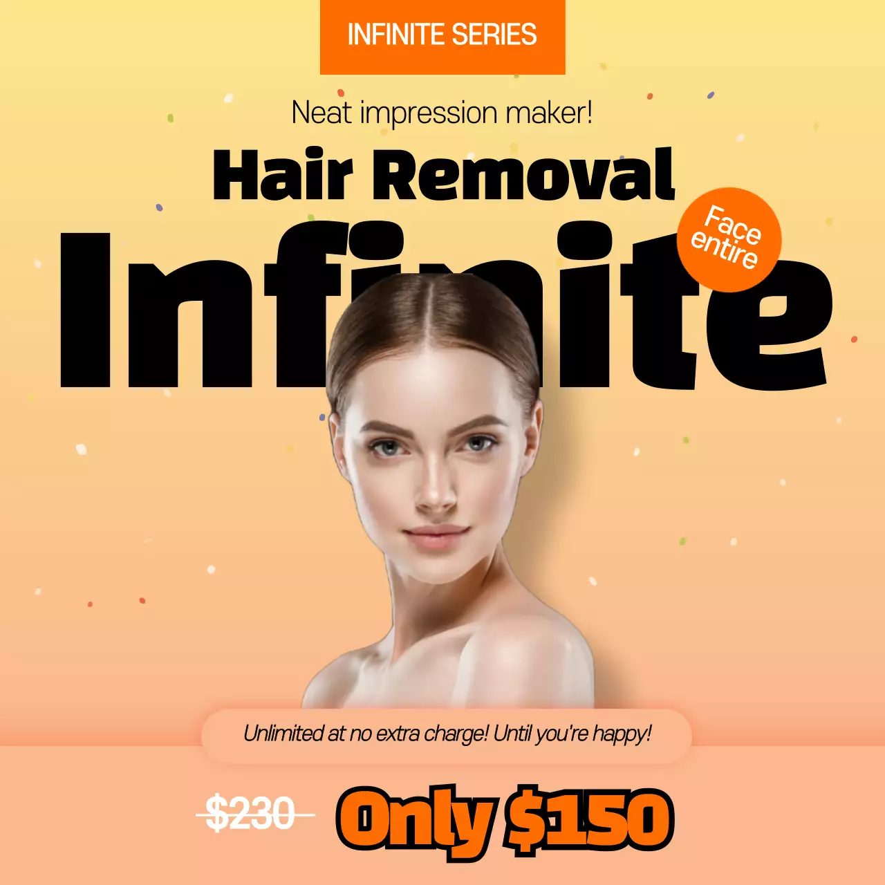 Orange Trendy Hair Promotion Instagram Post