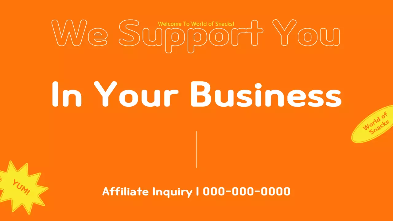 Orange Trendy Snack Promotion Presentation