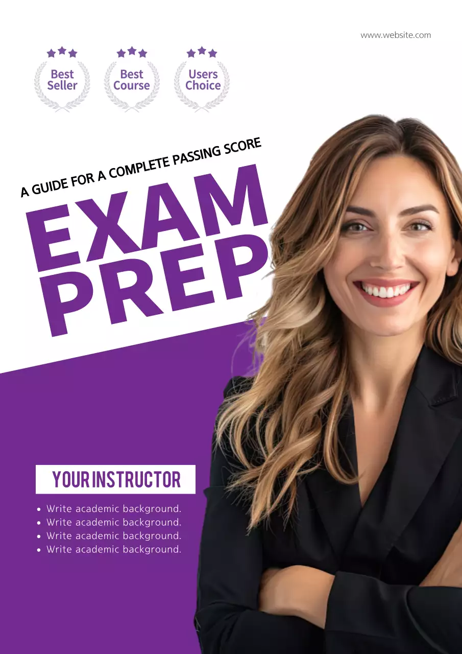 Purple Modern Exam Guide Poster