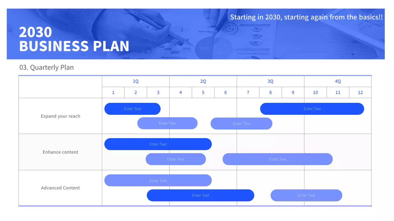 Blue Professional Business Plan Document Presentation