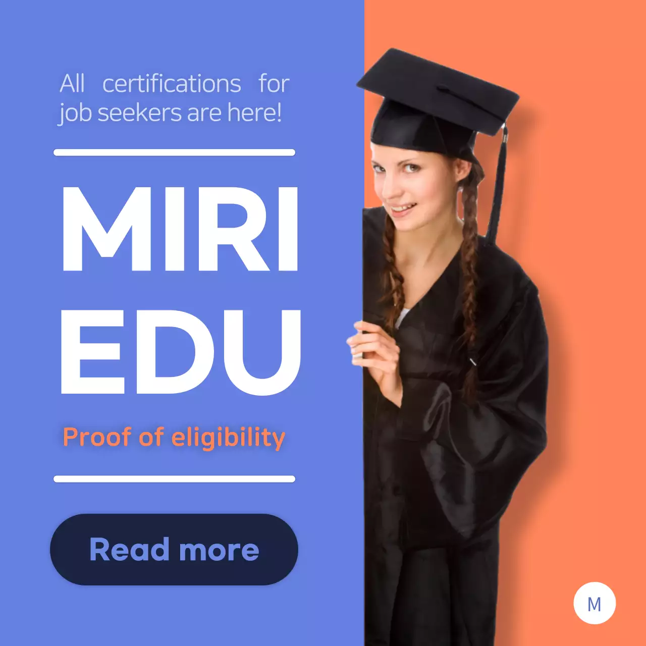 Blue Modern Education Promotion Instagram Post