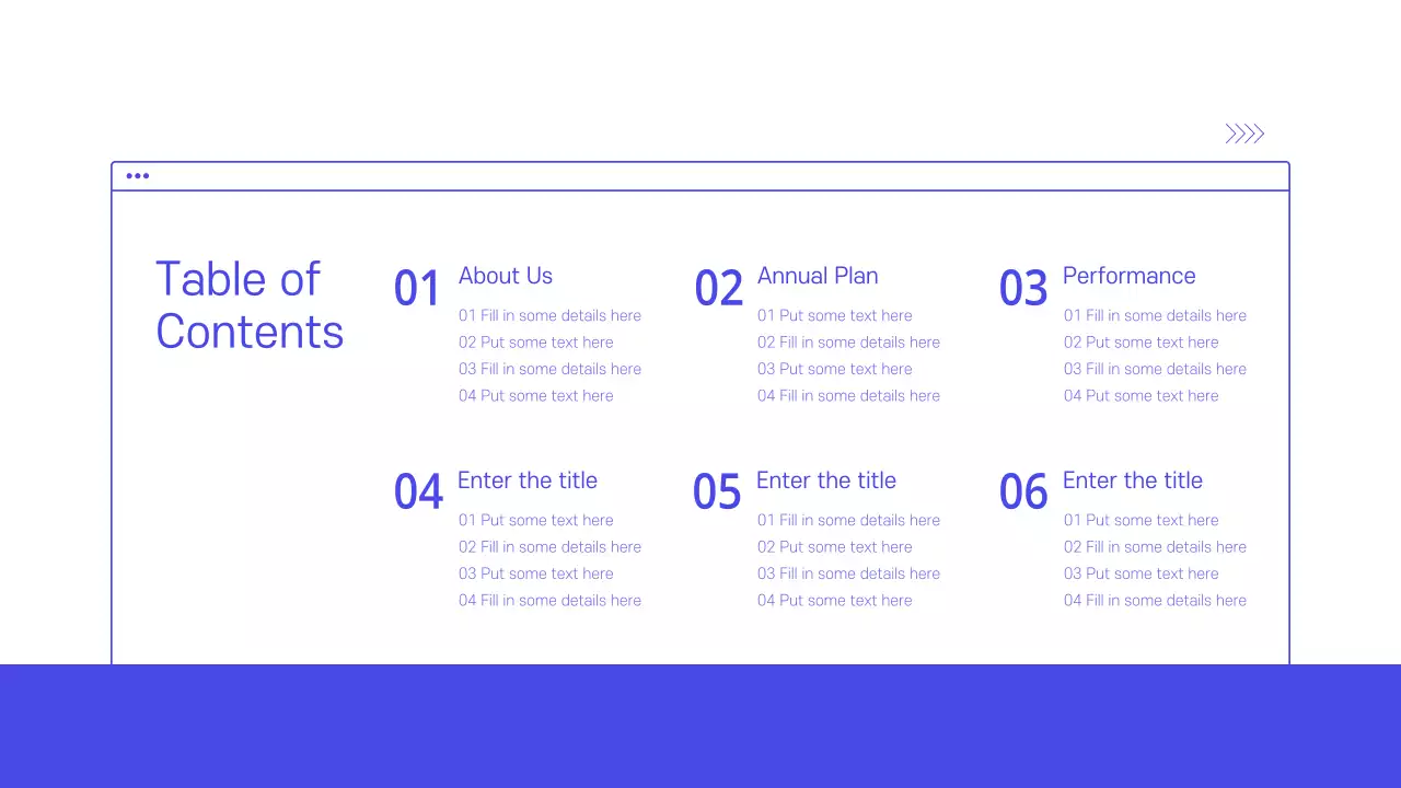 Blue and white clean business plan corporate presentation PPT