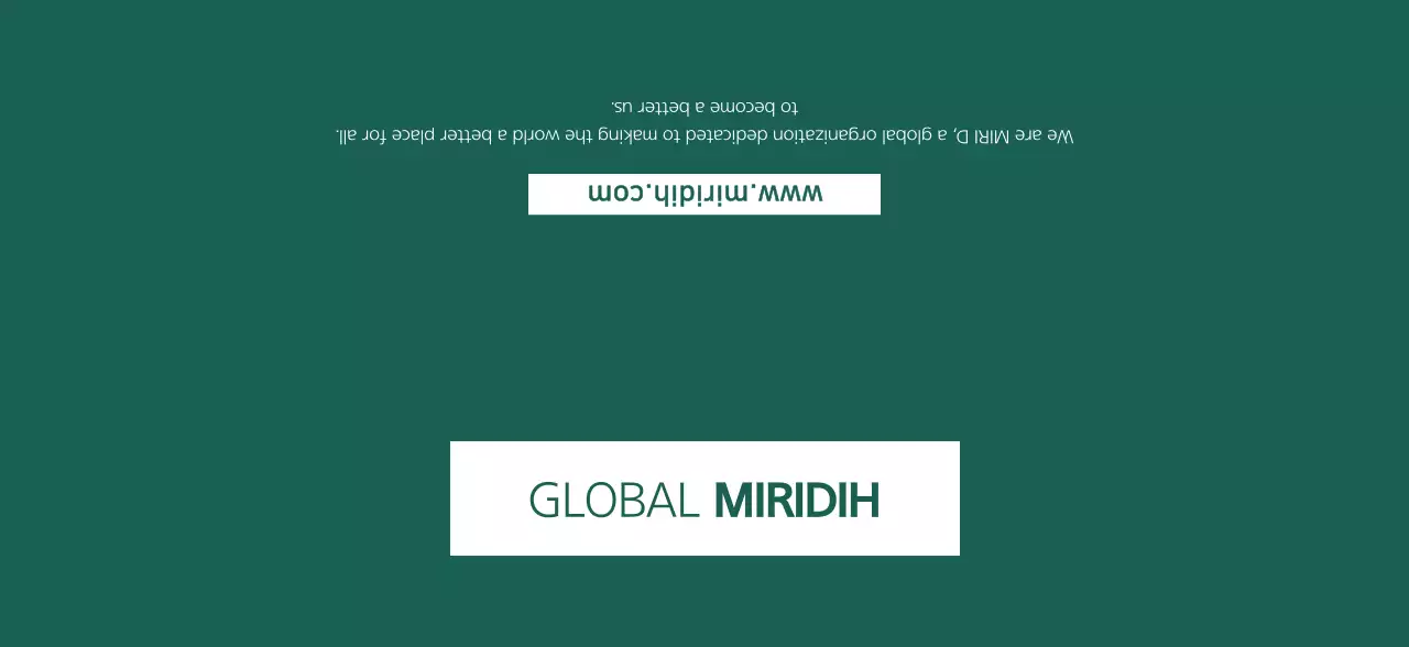 Simple Global Miridi in dark green color for company promotion