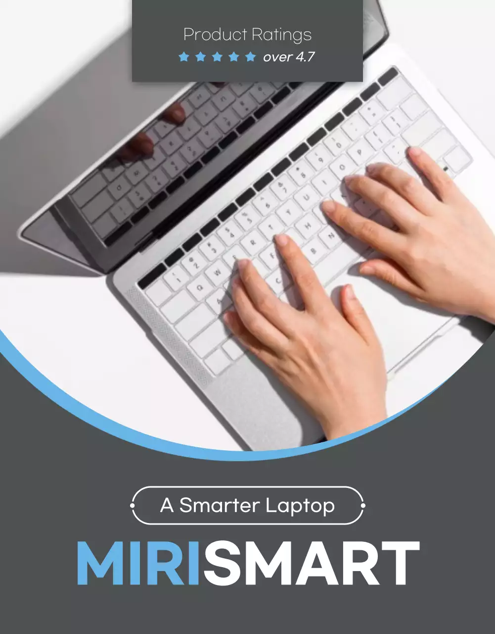 Grey Modern Laptop Advertisement Poster