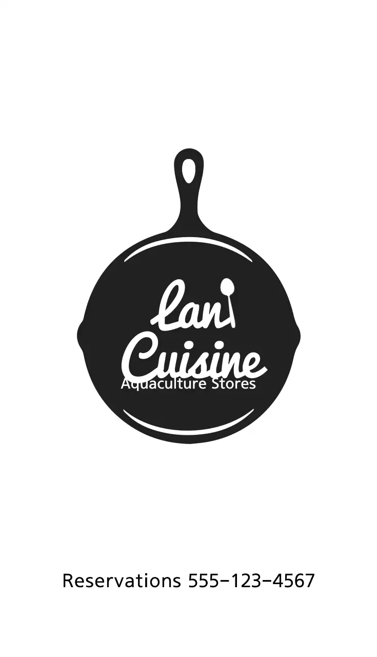 Kartu Nama Iklan Masakan Minimalis Hitam