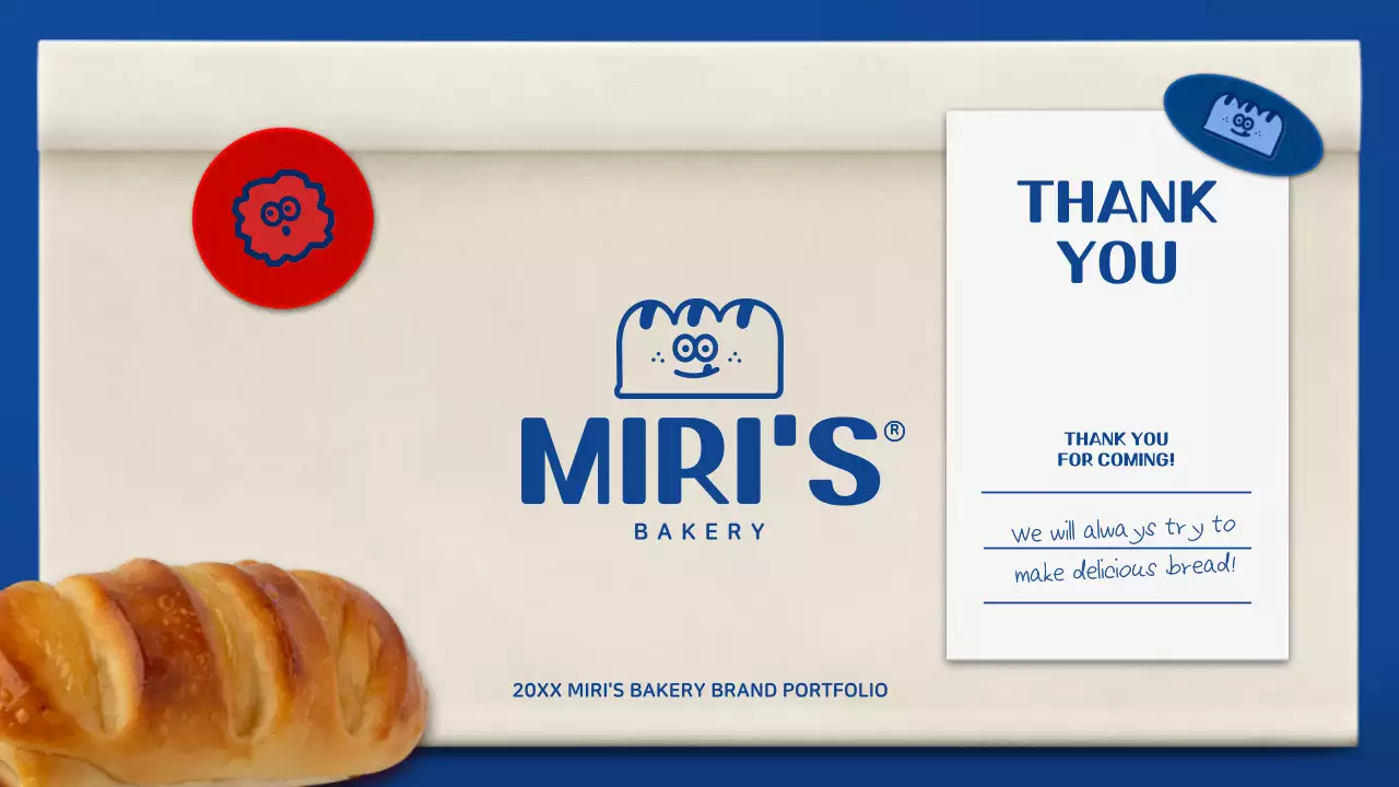 Blue Modern Bakery Portfolio Presentation