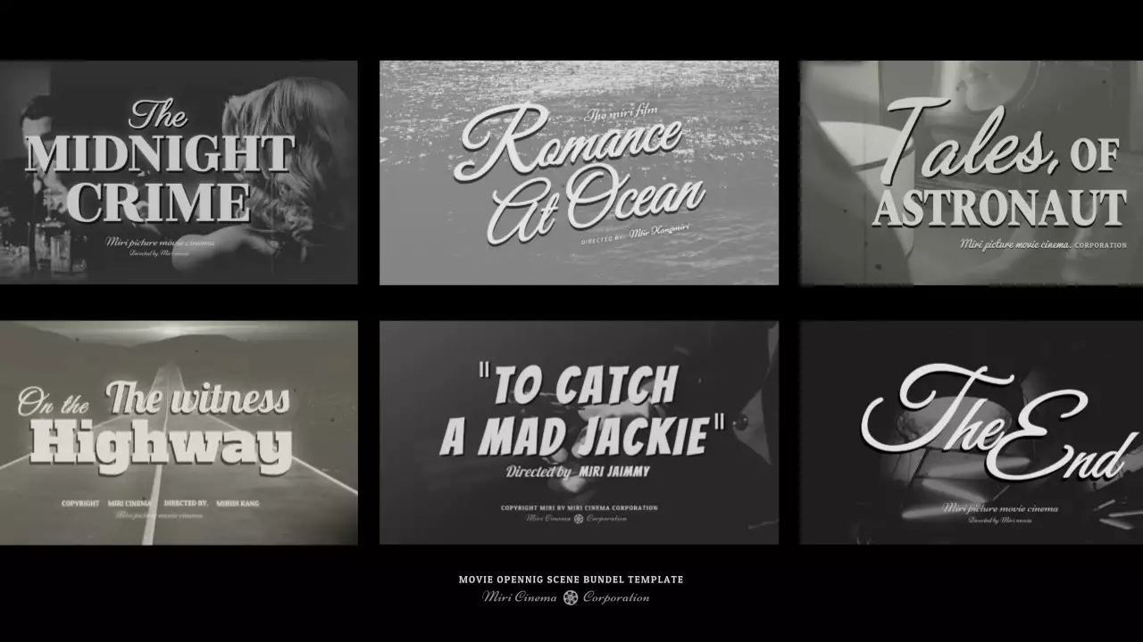 블랙 클래식 영화 템플릿 유튜브 썸네일