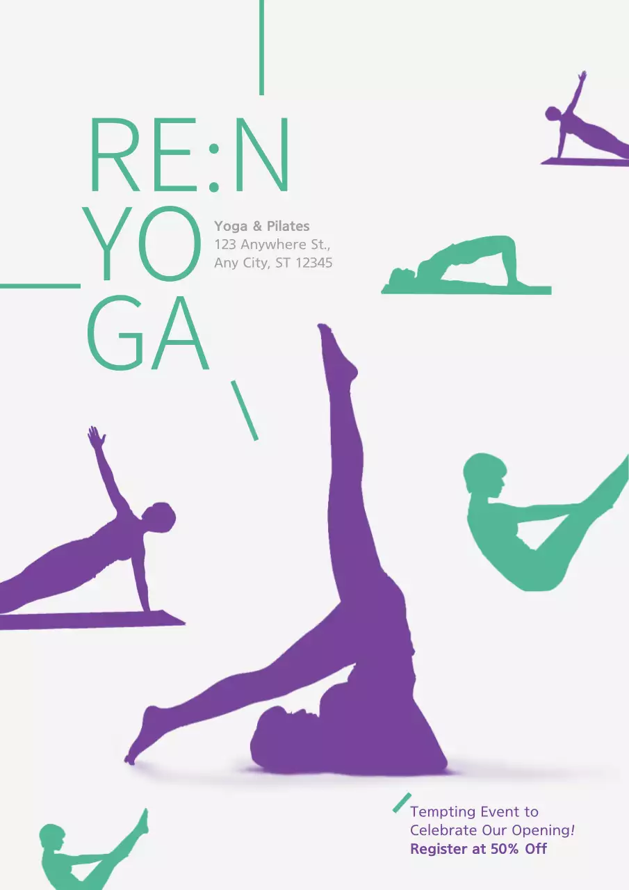 Green Minimal Yoga Promotion Poster