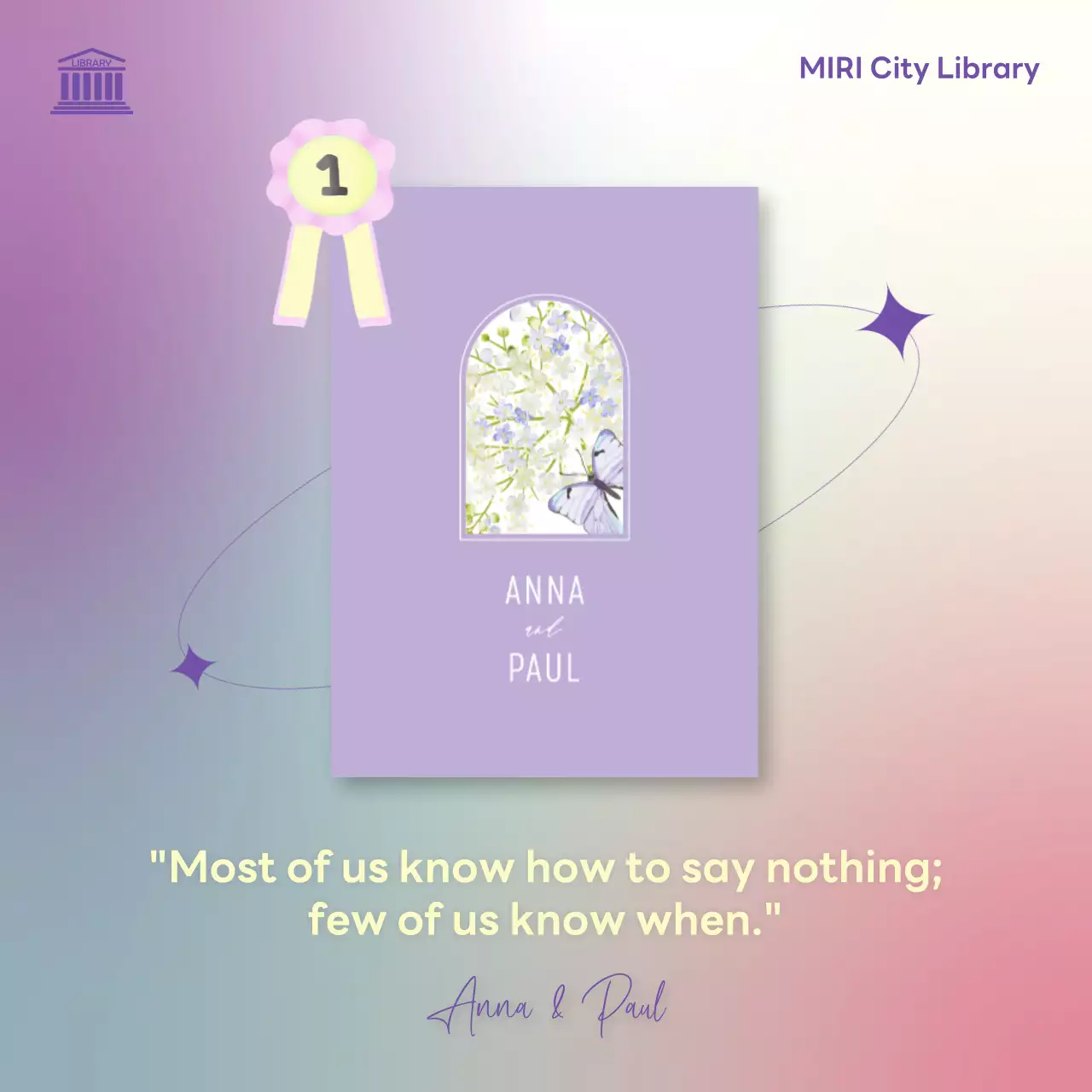 Promote recommended books with a soft purple and pink gradient background V1